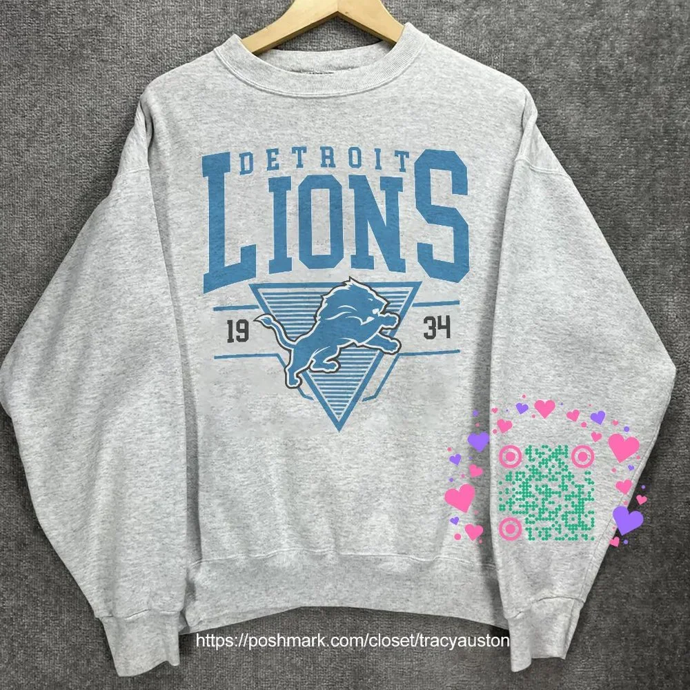 Vintage Detroit Lions Football Sweatshirt NFL Detroit Lions Unisex Shirt tee